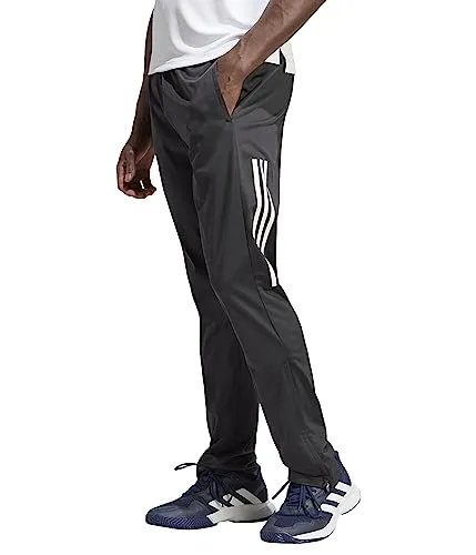 adidas Men's 3-Stripes Knitted Tennis Pants, Black