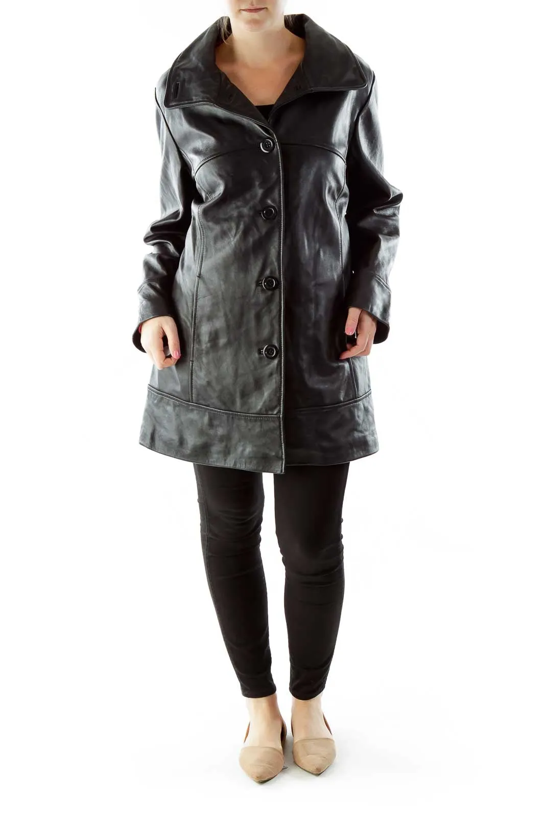 Black Leather Coat