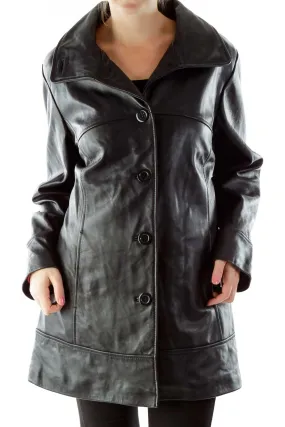 Black Leather Coat