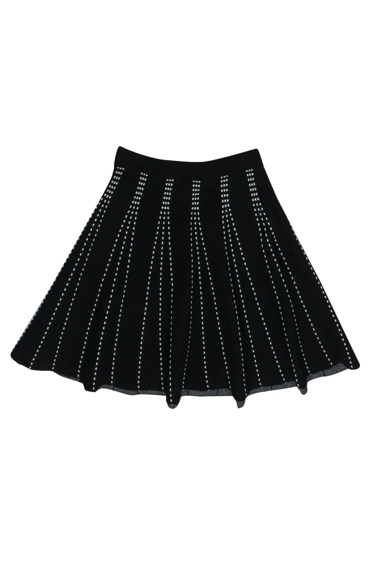 Club Monaco - Black & White Knit "Plunetta" Circle Skirt Sz XS