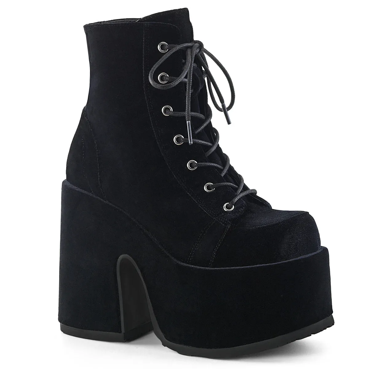 Demonia Camel-203 Platform Lace-Up Ankle Boot