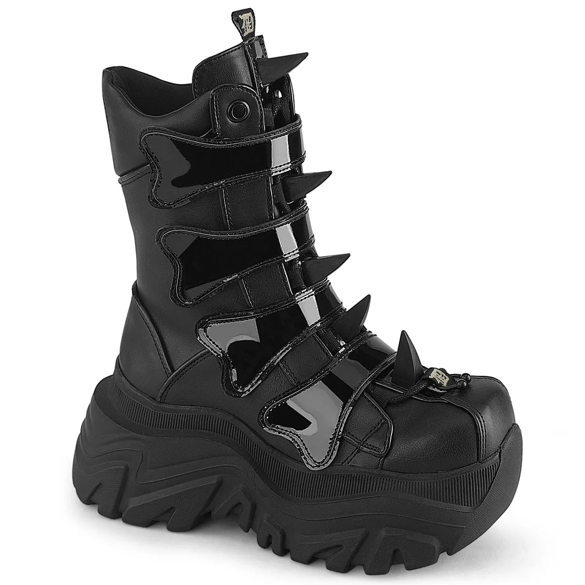 Demonia Echo-110 Flared Platform Calf Boot