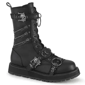 Demonia Valor-240 Men's Lace-Up Front Mid-Calf Boot