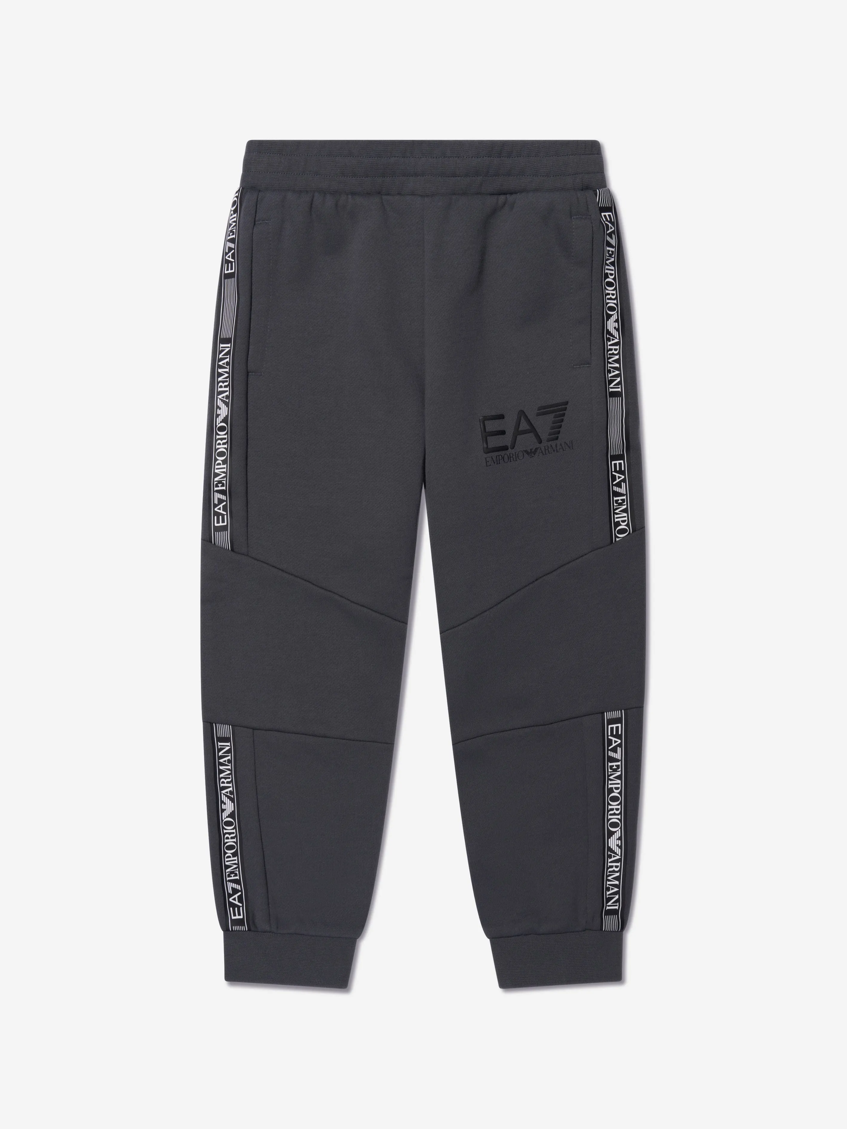 EA7 Emporio Armani Boys Logo Joggers in Grey