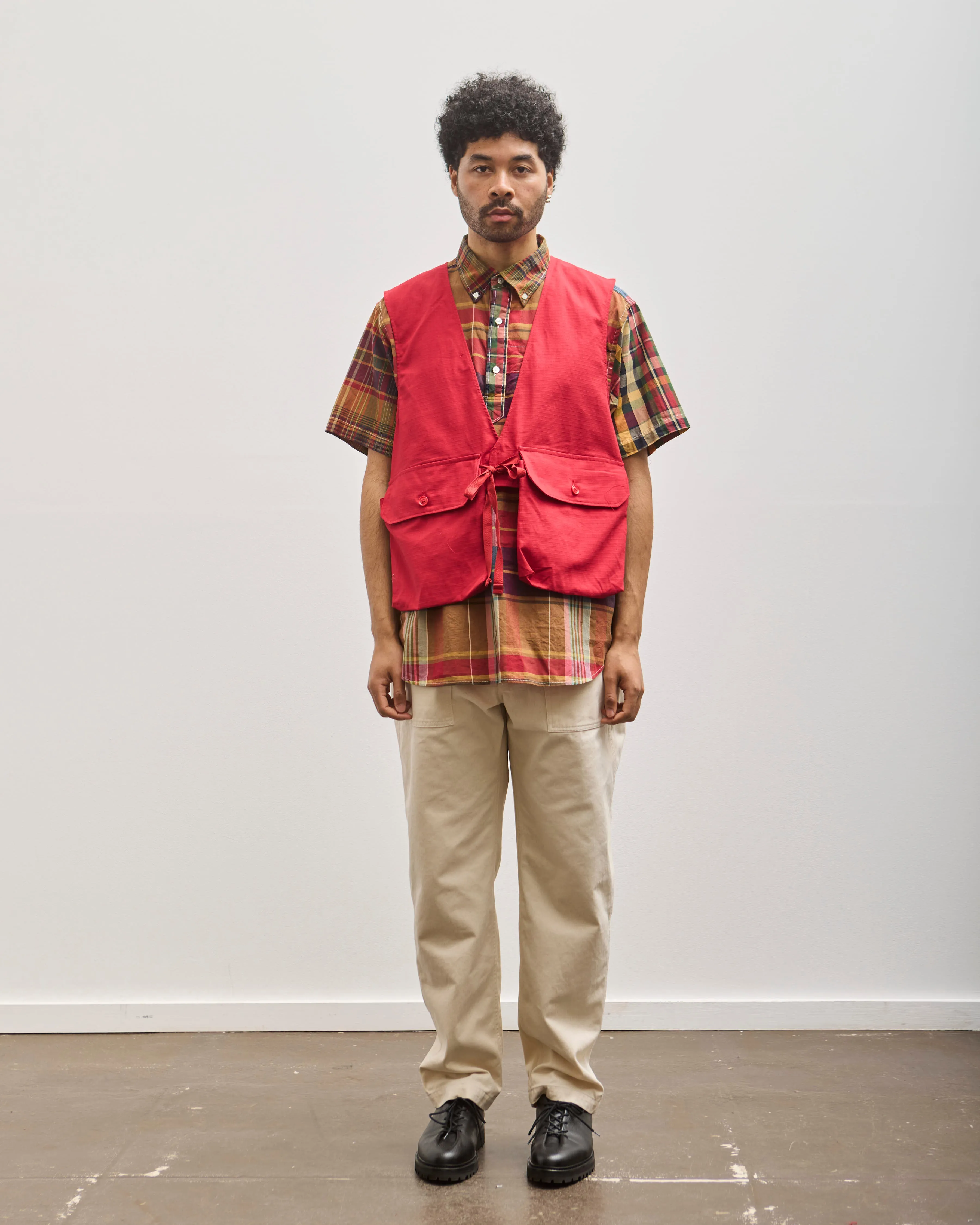 Engineered Garments Ripstop Fowl Vest, Red