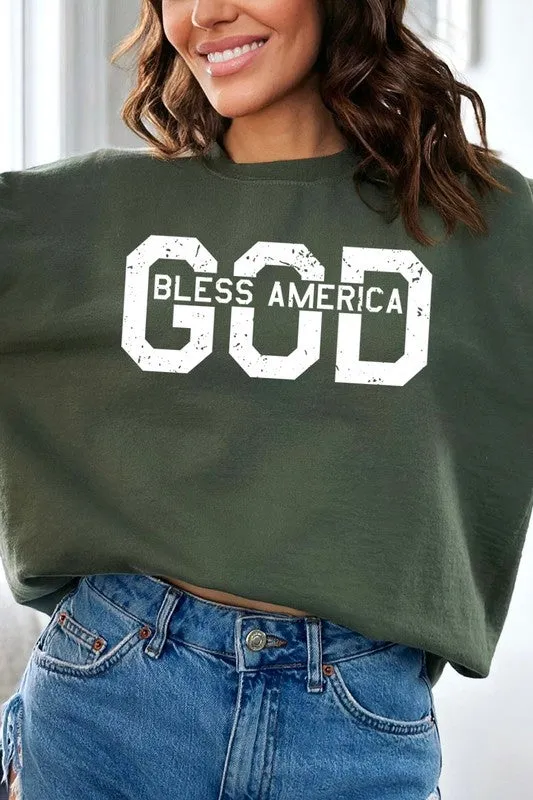 God Bless America Graphic Fleece Sweatshirts