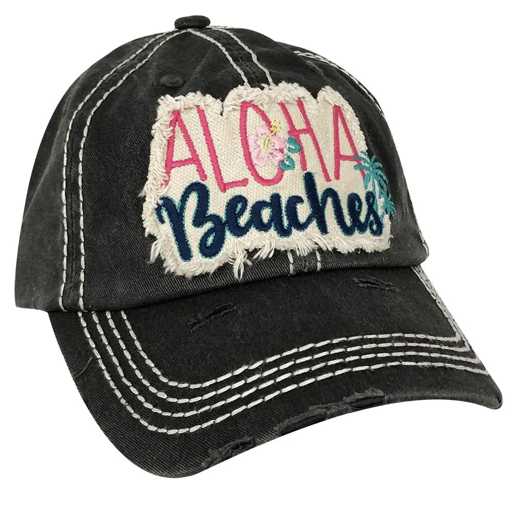 KBV-1199 Aloha Beaches Cap Black