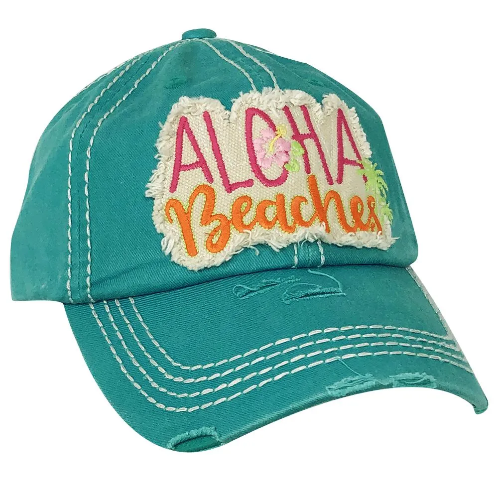 KBV-1199 Aloha Beaches Cap Turq