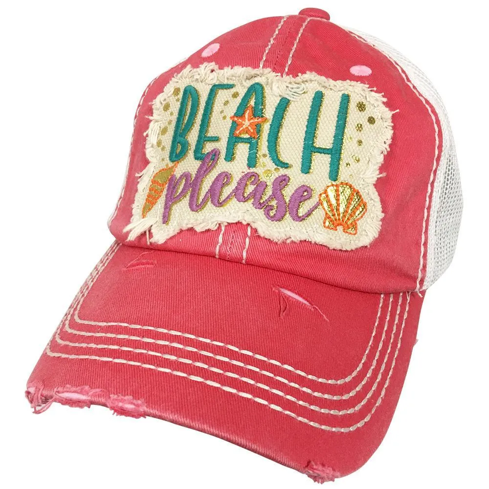 KBV-1204 Beach Please Cap Hot Pink