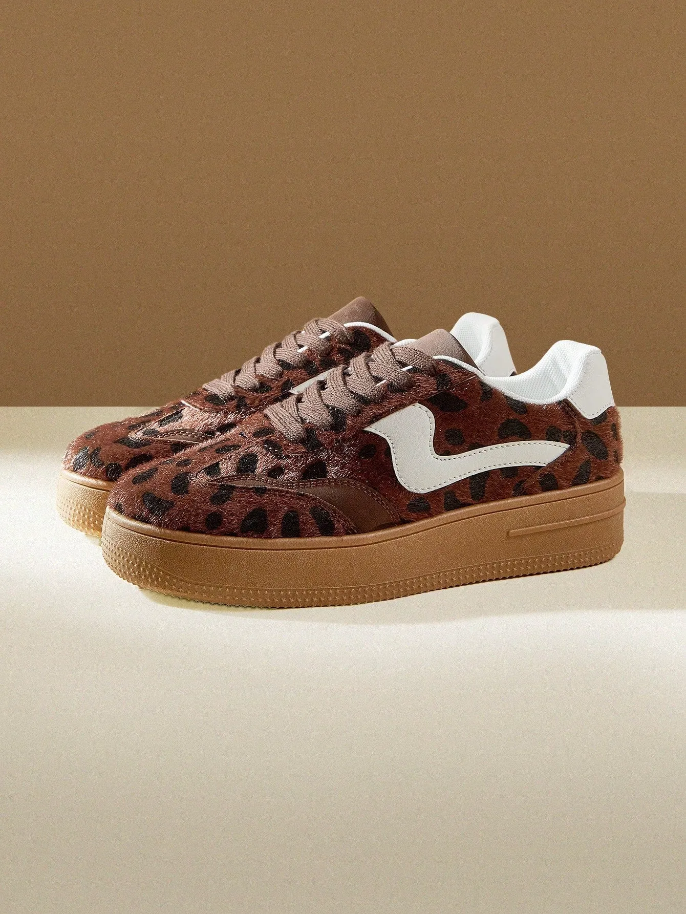 Leopard Print Leisure Chunky Sneakers