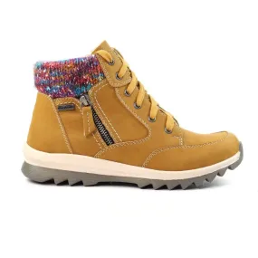 Lunar GLB115 Buttermere Ladies Mustard Waterproof Zip & Lace Ankle Boots