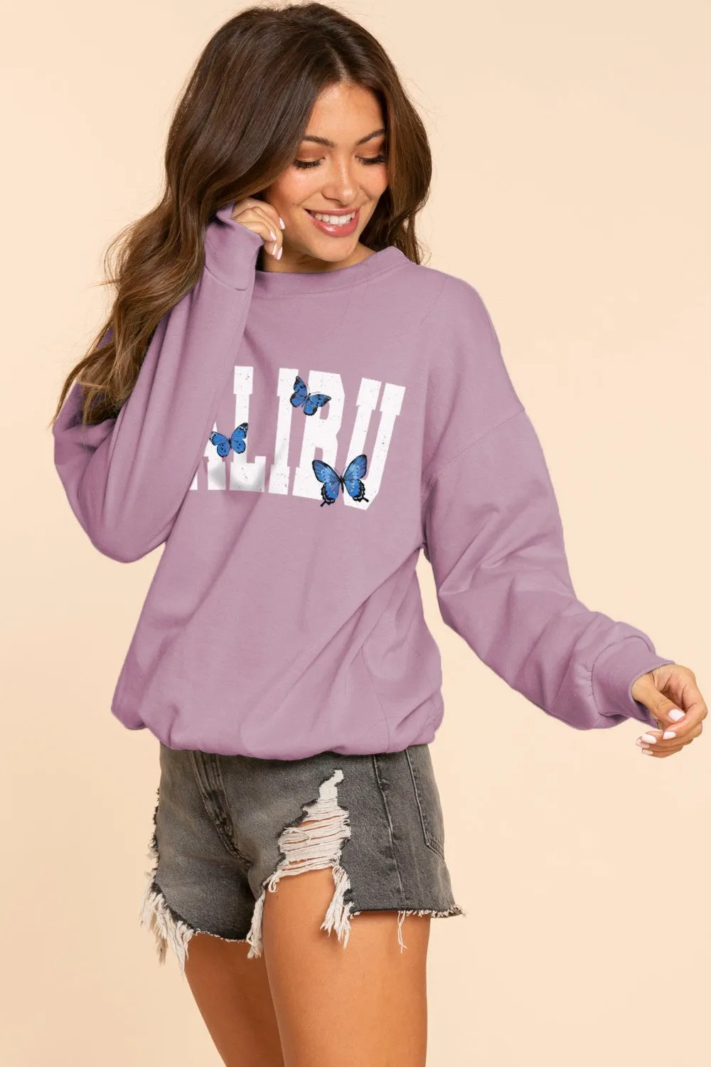 Malibu butterflies Printed Sweatshirts