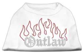 Outlaw Rhinestone Shirts White XS (8)