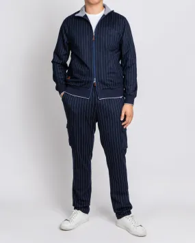 RC Navy Chalkstripe Track Pant