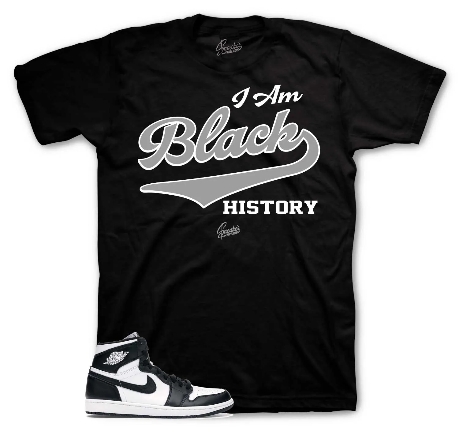 Retro 1 Black White I Am Shirt