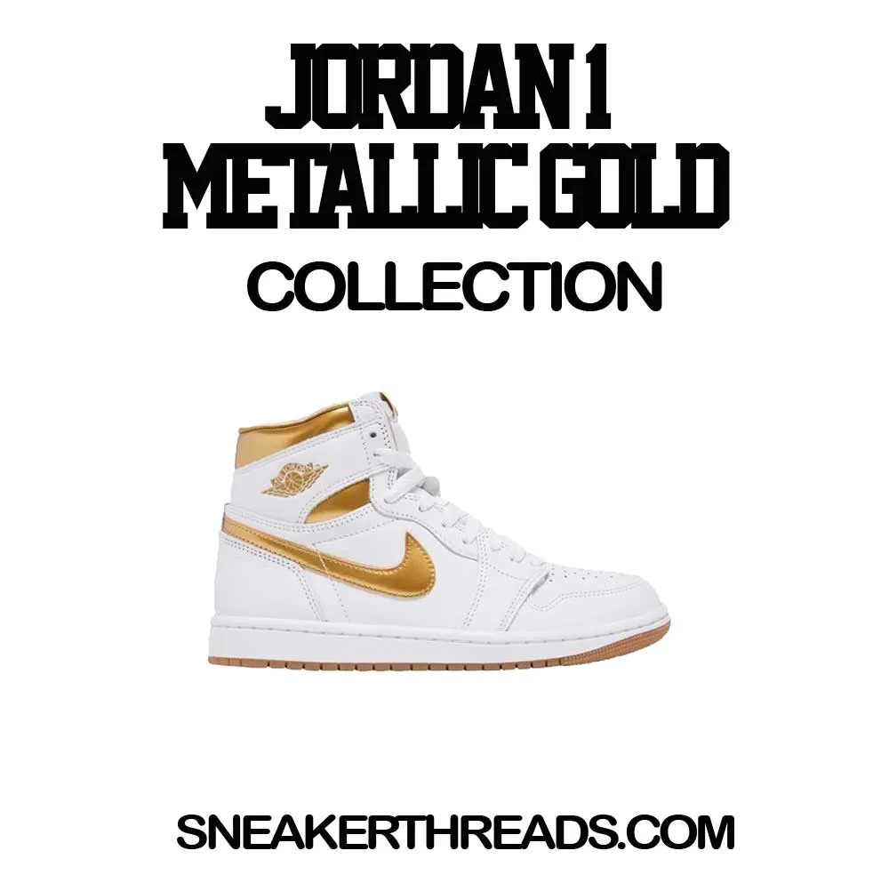 Retro 1 White Metallic Gold Greatest Shirt