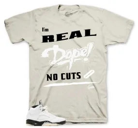 Retro 5 White Black No Cuts Shirt