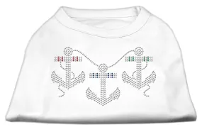 Rhinestone Anchors Shirts White XXL (18)