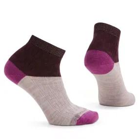 SMARTWOOL EVERYDAY CABLE ANKLESOCKS BORDEAUX - WOMENS