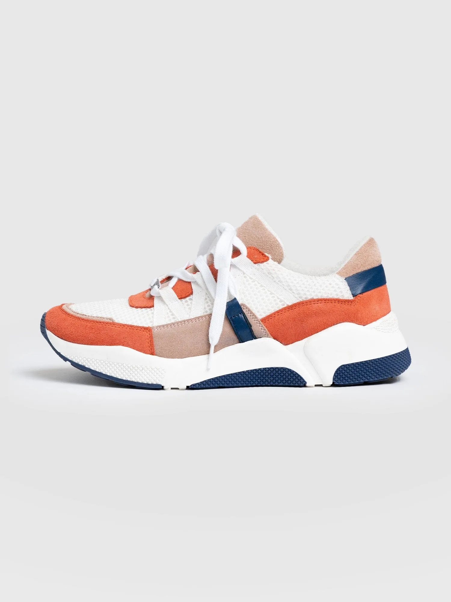 Sutton Sneaker - Navy/Orange