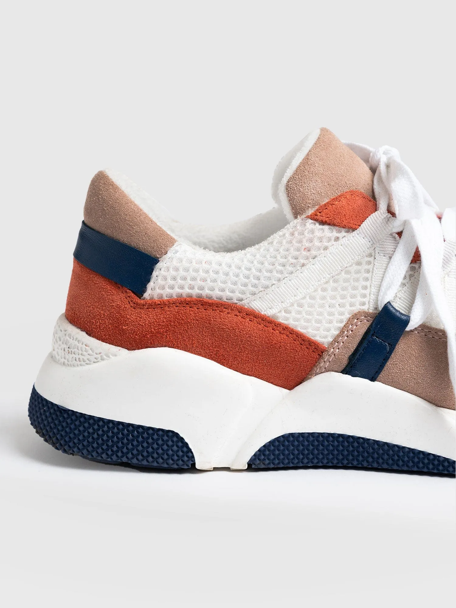 Sutton Sneaker - Navy/Orange