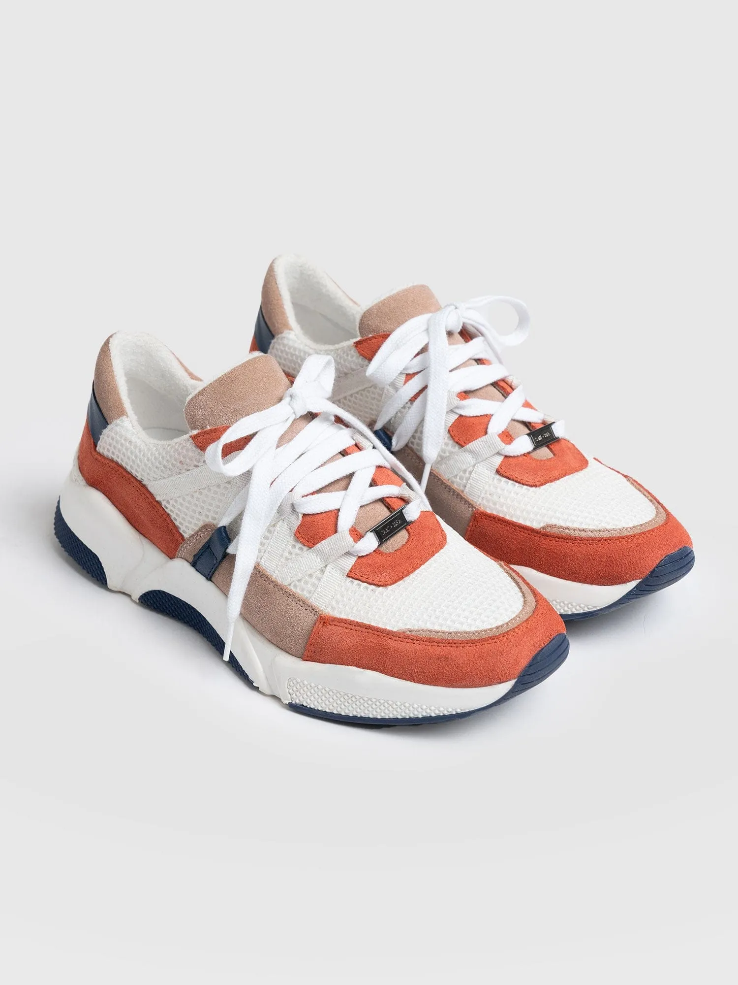 Sutton Sneaker - Navy/Orange