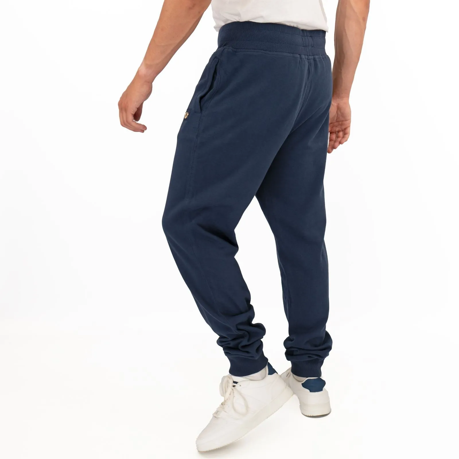 True Religion Mens Joggers Navy Blue With Gold Details