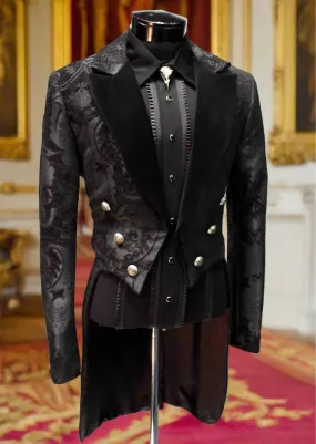 VICTORIAN TAILCOAT - BLACK TAPESTRY